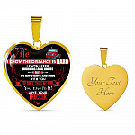 Trucker to My Wife I Know the Distance Is Hard I Know I Keep Working Long Hours Heart Pendant Necklace - Heart Luxury Necklace (Gold Plated)