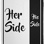 His Side Her Side Black White Fleece Blanket - Premium Sherpa Blanket - Woven Blanket, White, Cozy Plush Fleece Blanket - 50x60