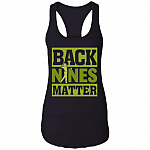 Back Nines Matter Cotton Tank Top - Ladies Racerback Tank, Black, Ladies Racerback Tank