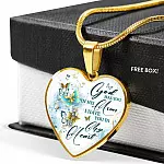 Butterfly God Has You In His Arms I Have You in My Heart Heart Pendant Necklace - Heart Luxury Necklace (Gold Plated) Butterfly God Has You In His Arms I Have You in My Heart Heart Pendant Necklace - Heart Luxury Necklace (Gold Plated)