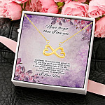 Never Forget I Love You Sometimes It's Hard To Find Words Infinity Heart Pendant Necklace Anniversary Gifts for Wife