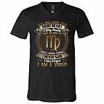Virgo Dirty Mind Caring Friend Good Heart Filthy Mouth I Never Said I'm Perfect Zodiac T-Shirt - V Neck, Black, V-Neck T-Shirt