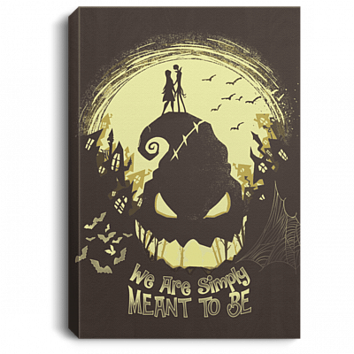 We Are Simply Meant To Be Gallery Wrapped Framed Canvas Prints - Unframed Poster - Home Decor Wall Art, White, 0.75'' Framed Canvas