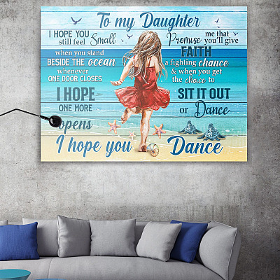 Alternative view of To My Daughter I Hope You Still Feel Small Ocean Gallery Wrapped Framed Canvas Prints - Unframed Poster
