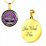 To My Daughter Love Dad Circle Pendant Necklace - Daughter Necklace Cross Necklace - Daughter Gift From Dad - Circle Luxury Necklace (Gold Plated)