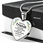 We've Been Friends For So Long I've Forgotten Which One Of Us Is The Bad Influence Probably You Luxury Heart Pendant Necklace - Heart Luxury Necklace (Silver)