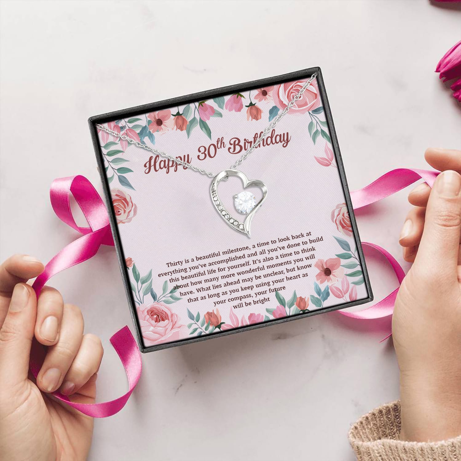 5KN. 30th Birthday Forever Love Necklace (Silver) 5