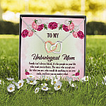 18P. Unbiological mom Card (5) Interlocking Hearts Necklace 2