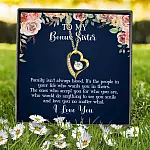 2VT. Bonus Sister Message Card Forever Love Necklace (Gold) 7