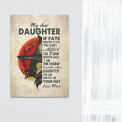 Alternative view of Witch My Dear Daughter Love From Mom Framed Canvas Prints - Unframed Poster