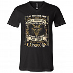 Capricorn God Said Let There Be Sexy Passionate Irresistible Crazy Women So He Created Capricorn Zodiac T-Shirt - V Neck, Black, V-Neck T-Shirt