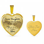 From Mom To My Daughter If There Ever Comes A Day When We Can't Be Together Luxury Heart Pendant Necklace - Heart Luxury Necklace (Gold Plated)
