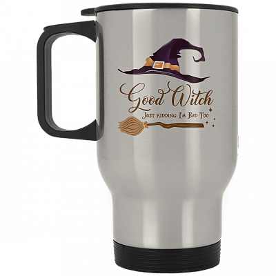 14 oz. Silver Travel Mug