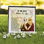 To The Best Mother In Law I Fell In Love With Your Son Heartfelt Card Jewelry Interlocking Hearts Pendant Necklace