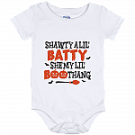 Shawty A Lil' Batty She My Lil' Boo Thang Kids Babysuit- Baby Onesie – Toddler Baby Infant Bodysuit, White, Baby Onesie - 12 Month Shawty A Lil' Batty She My Lil' Boo Thang Kids Babysuit- Baby Onesie – Toddler Baby Infant Bodysuit, White, Baby Onesie - 12 Month