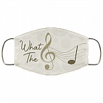 Musical Note What The F Chord Washable Reusable Custom - Printed Cloth Face Mask Cover - Funny What The Fck Mask, White, Cloth Face Cover – Medium/Large