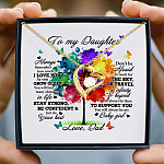 Dad to My Daughter Always Remember How Much I Love You Forever Love Pendant Necklace