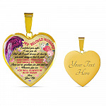 My Beloved Husband You Will Be Always In My Heart Heart Pendant Necklace - Heart Luxury Necklace (Gold Plated)