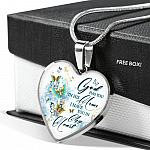 Butterfly God Has You In His Arms I Have You in My Heart Heart Pendant Necklace - Heart Luxury Necklace (Silver) Butterfly God Has You In His Arms I Have You in My Heart Heart Pendant Necklace - Heart Luxury Necklace (Silver)