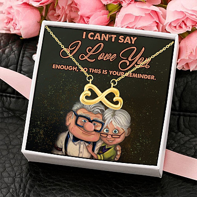 Alternative view of I Can't Say I Love You Enough So This Is Your Reminder Eternal Love Infinity Heart Pendant Necklace