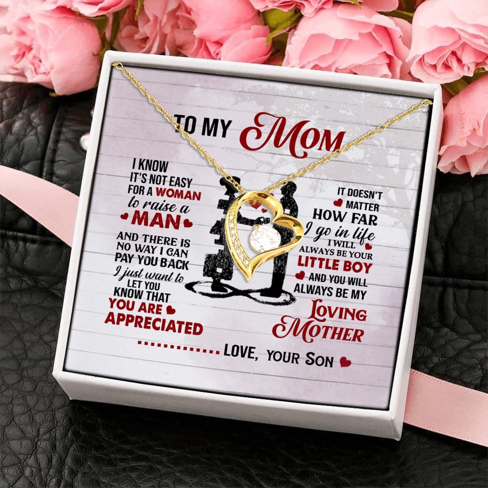 1.To my Mom_Son Forever Love Necklace (Gold) 4