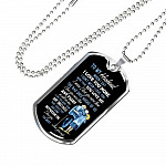 Wife To My Husband when I Say I Love You More Dog Tag Pendant Necklace - Dog Tag (Silver)