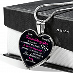 To My Beautiful Granddaughter I Believe That God Sent You In My Life Heart Pendant Necklace - Heart Luxury Necklace (Silver)