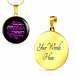 The Best Thing About Having As My Mom Circle Pendant Necklace - Necklace Gift For Mom To Be Grandma - Circle Luxury Necklace (Gold Plated)