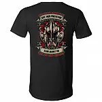Sparta If They Stand Behind You Give Them Protection If Against You Show No Mercy Plain Front - Print on Back T-Shirt - V-Neck, Black, V-Neck T-Shirt