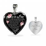 To My Wife When I Say I Love You More I Don't Mean i Love You More Than You Love Me Heart Pendant Necklace - Heart Luxury Necklace (Silver)