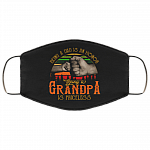 Being A Dad Is An Honor Being A Grandpa Is Priceless Washable Reusable Custom - Printed Cloth Face Mask Cover, White, Cloth Face Cover – Medium/Large