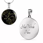 Fear Not For I Am With You Isaiah 41:10 Circle Pendant Necklace - Circle Luxury Necklace (Silver)