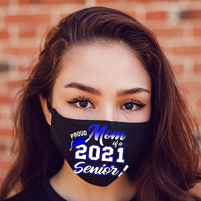 Alternative view of Proud Mom Of A 2021 Senior Washable Reusable Custom - Printed Cloth Face Mask Cover