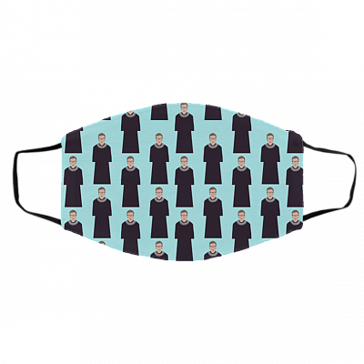 Notorious RBG - Ruth Bader Ginsburg Washable Reusable Custom - Printed Cloth Face Mask Cover, White, Cloth Face Cover – Medium/Large