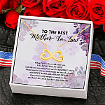 To the Best Mother in Law When I Fell in Love with Your Son Infinity Heart Pendant Necklace Gift