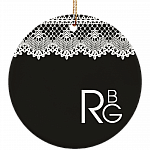 Notorious RBG White Lace Decorative Christmas Ornament - Holiday Flat Circle Porcelain Ceramic Ornament, Black, Circle Ornament