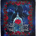 Beauty Tale As Old As Time Song As Old As Rhyme Fleece Blanket - Mink Blanket - Woven Blanket, White, Cozy Plush Fleece Blanket - 50x60