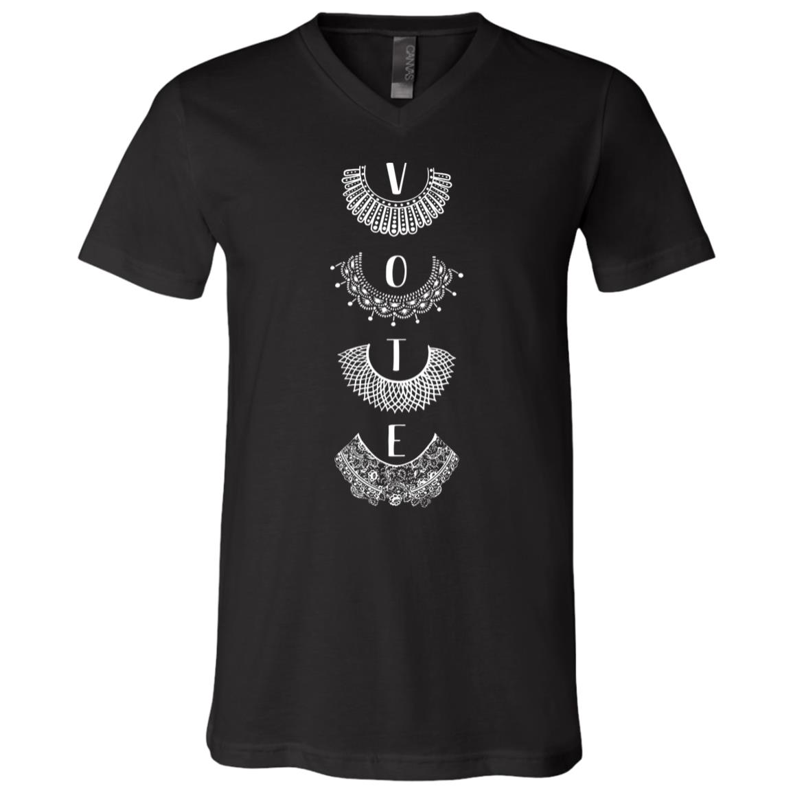 VOTE Like Ruth Bader Ginsburg RBG Feminist Voting Right T-Shirt - V Neck, Black, V-Neck T-Shirt VOTE Like Ruth Bader Ginsburg RBG Feminist Voting Right T-Shirt - V Neck, Black, V-Neck T-Shirt
