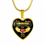 Dad To My Daughter You Are Amazing Always Remember That Heart Pendant Necklace - Father Daughter Necklace - Heart Luxury Necklace (Gold Plated) Dad To My Daughter You Are Amazing Always Remember That Heart Pendant Necklace - Father Daughter Necklace - Heart Luxury Necklace (Gold Plated)