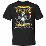 Skellington Let Me Pour You A Tall Glass Of Get Over It T-Shirt, Black, Unisex T-Shirt