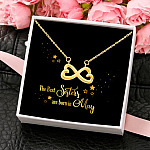 The Best Sisters Are Born In May Infinity Heart Pendant Necklace - Sister Birthday Gifts from Sister