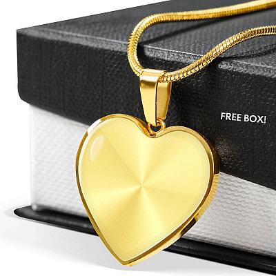 Custom Image Family and Your Love Heart Pendant Necklace - Heart Luxury Necklace (Gold Plated)