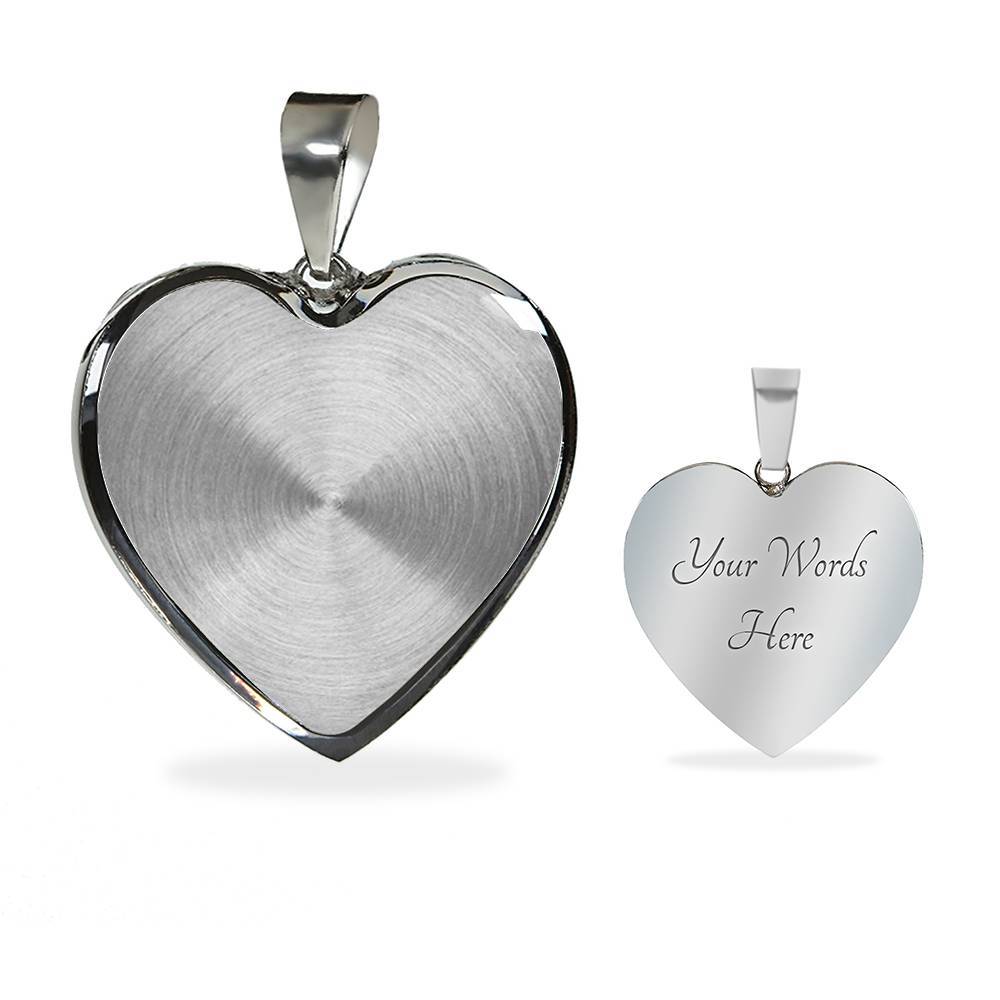 Custom Image Family and Your Love Heart Pendant Necklace - Heart Luxury Necklace (Silver) Custom Image Family and Your Love Heart Pendant Necklace - Heart Luxury Necklace (Silver)