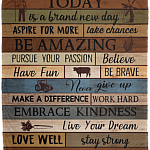 Today Is A Brand New Day Fleece Blanket - Premium Sherpa Blanket – Woven Blanket, White, Cozy Plush Fleece Blanket - 50x60