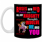 Personalized Naughty Thoughts Involve Me and You Coffee Mug - Beer Stein -Water Bottle - Color Changing Mug, Black, 11 oz. White Mug Personalized Naughty Thoughts Involve Me and You Coffee Mug - Beer Stein -Water Bottle - Color Changing Mug, Black, 11 oz. White Mug