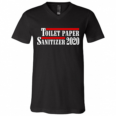 Toilet Paper Sanitizer 2020 Funny 2020 T-shirt - V-neck - 2020 Hot Trending Shirt, Black, V-Neck T-Shirt