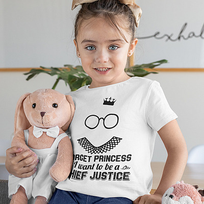 Alternative view of Forget Princess I Want To Be A Chief Justice RGB Youth Kid Light T-Shirt - An Associate Justice Youth Shirt