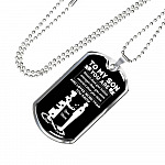 Mom To My Son You Are Braver Than You Believe Stronger Than You Seem Smarter Than Dog Tag Pendant Necklace - Dog Tag (Silver)