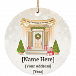 Our First Christmas In Our New Home Personalized Newlywed Couple Christmas Circle Ornament Housewarming Gift, White, Circle Ornament Our First Christmas In Our New Home Personalized Newlywed Couple Christmas Circle Ornament Housewarming Gift, White, Circle Ornament