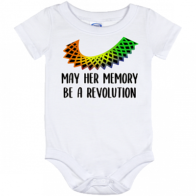 May Her Memory Be A Revolution Baby Onesie - Toddler Baby Infant Bodysuit, White, Baby Onesie - 12 Month